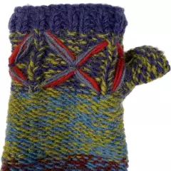 Fair Trade Hippie Wool Fleece Fingerless Texting Gloves Hand Warmers 5949 BG