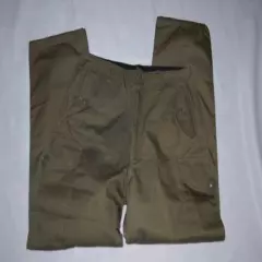 Mens Pants WORK HUNTING Heavy Duty TWILL CARGO Drawstring Leg ARMY GREEN 42x32.5