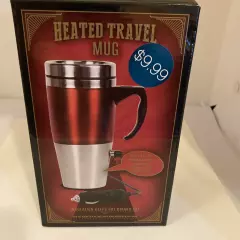 CVS Heated 15 Oz. Stainless Travel Mug With 12V Plug In Car Adapter.