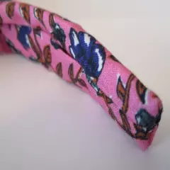 J Crew Printed Knot Headband Mauve Pink