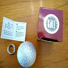 "Silver Good Luck Golf Ball" by Prosperity Tree Gift Event Prize Free Shipping