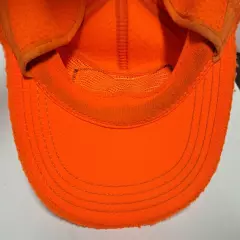 Vintage Hunt Ohio Blaze Hunter Orange Winter Hat Cap With Earflaps Mens Size XL