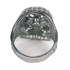 Stainless Steel Biker Style Skull Ring Size 14 Heavy 11+ Grams Gothic Men’s