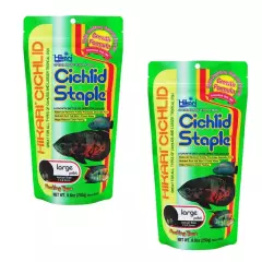 Hikari USA Cichlid Staple Pellets Fish Food 8.8 oz, Large (2-Pack)