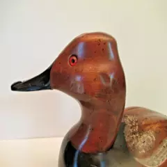 Canvasback 14" Carved Duck Decoy, Ken Hopkins 1982