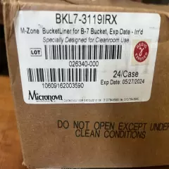 3 cases of 24 Micronova BKL7 3 Mil Sterile BucketLiner for B-7 Bucket Ex 5/27/24