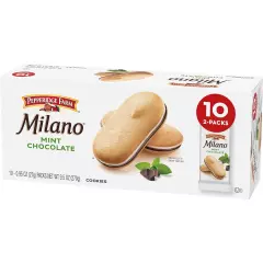 Milano Cookies, Mint, 10 Packs, 2 Cookies per Pack