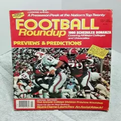 Football Roundup Magazine Fall 1980 Leonard Mitchell Sports Quarterly