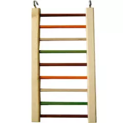 A&E Cage Company Wooden Hanging Ladder 20" Bird Cage Ladder, Parrot Ladder