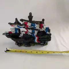 Sailing Pirate Ship Wreck Heavy Aquarium Fish Tank Decoration Floor Model