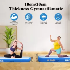 Inflatable Gymnastics Mats Air Tumble Mat, Tumbling Track 10ft 4 inches Thick...