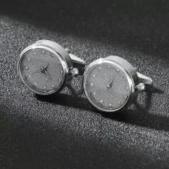 Men's Luxury Watches Cufflinks Business Rotating Clock Anniversary Gifts