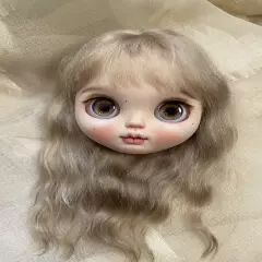 Handmade Blythe Doll Faceplate - White Skin RBL Custom with Full Makeup