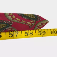 Ralph Lauren Chaps Vintage Paisley Red Necktie Silk Tie Men's 3.8" x 60"