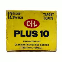 1960s CIL Plus 10 Target Loads 12 Ga EMPTY Ammo Box 5697-LX