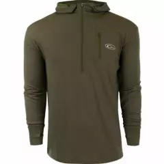 Drake DW2865, Merino Wool Half Zip with Hood