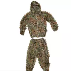 3D Ghillie Suit Set Sniper Train Leaf Jungle Forest Wood Hunting Camouflage