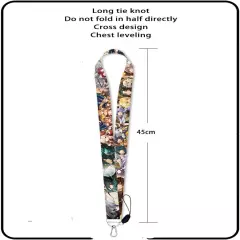 Anime Lanyard Genshin Impact Keychain with ID Card Holder Neck Phone Strap