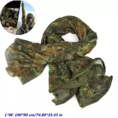 Tactical Camouflage Mesh Net Scarf Scarves Outdoor Sniper Face Veil Wargame Soft