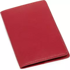 Italian Leather Passport Cover for Men and Women, Handmade in Italy, Red