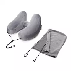 Inflatable Travel Pillow Set for Airplane - Neck Pillow for Airplane With Hat