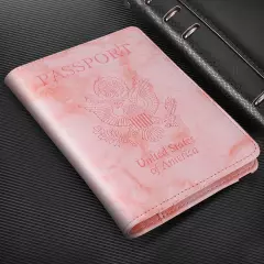 US Passport Wallet RFID Blocking Travel Leather Cards Holder Cover for Women Men