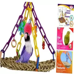 Super Bird Creations SB747 Mini Flying Trapeze Bird Toy, Small Bird Size, 6” x 