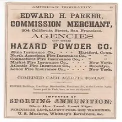 1870s Advertisement Hazard Powder Co Agent San Francisco Whitney's Revolvers