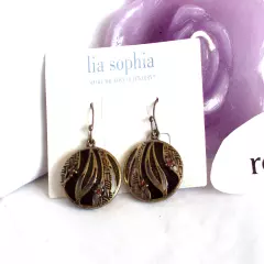 Beautiful Lia Sophia "INTRIGUE" Earrings, Cut Crystals, NWT