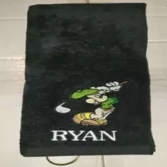 Mickey Mouse Personalized Embroidered Golf Sport Towel 16x26 Black 