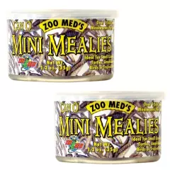 Zoo Med Can O' Mini Mealies Reptile Wet Food 1.2 Oz. (2-PacK)