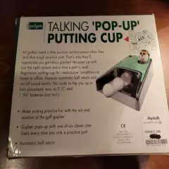 Indoor Golf! Talking Pop-up Putting Cup by Perfect Solutions- New