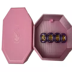 Swarovski Dulcis hair clip Cushion cut crystals Purple #5617238 New in Box $250