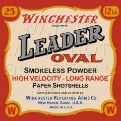 Reproduction Vintage Winchester Leader OVAL12 GA Paper Shot Shells Canvas Print