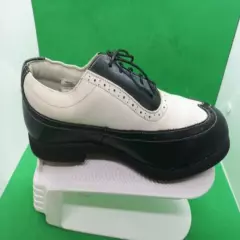 VTG FOOTJOY Europa Brogue Wingtip 2 Tone Golf Shoes Women’s 9W Black Leather