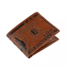 Men's wallet US dollar printing PU leather credit card photo holder pur SZ Sn