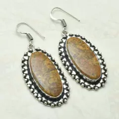 Jasper Handmade Drop Dangle Earrings Jewelry Gift For Her 2" AE-58738