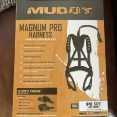 Muddy Outdoors Magnum Pro Padded Adjustable Treestand Harness System, Black- NEW