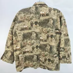 Vintage Camouflage Fox Hunting Jacket Merona Hong Kong Cotton women's Size M