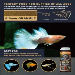 Ultra Fresh Royal Guppy Mignon Pellet, All Natural Guppy Food, Sword Prawns, Spi