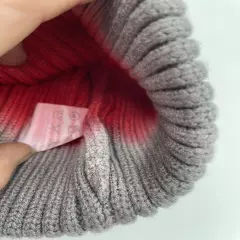 Knit Beanie Pink & Gray