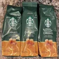 Starbucks Caramel Flavored Ground Coffee 11 Oz 3 Packages FREE NEXT DAY SHIPPING