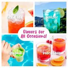 Shaved Ice Syrup Pint 6-pack, Sour Cherry, Sour Grape, Sour Blue Raspberry,