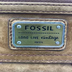 Fossil Womens Long Live Vintage Brown Leather Wallet