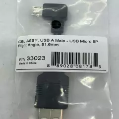 CBL ASSY usb a male-usb micro 5p right angle 81.6mm LOT OF 12