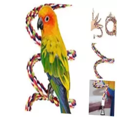  Rope Bungee Bird Toy, Bird Perch 63 Inch long