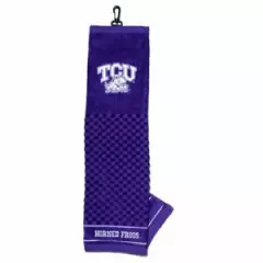 TCU Horned Frogs NCAA Tri-Fold Embroidered Golf Towel,NEW