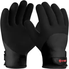 Waterproof Thermal Work Gloves, Full Hand Latex Coated, Acrylic Insulated Liner