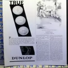 1929 GOLF DUNLOP CARTOON BALL GERMANY SPORT HOD VINTAGE AD D18