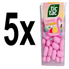 TIC TAC FLAMINGO CHERRY LEMONADE - 5x18G/0.64oz - FRESH BREATH MINTS PASTILLES